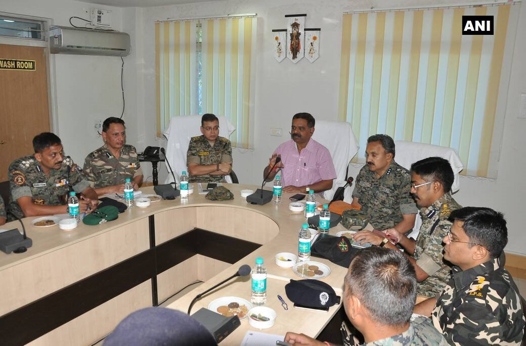 Chhattisgarh: Special DG (anti-naxal ops) DM Awasthi did a review meeting on naxal operations in Bastar district, in Jagdalpur earlier today