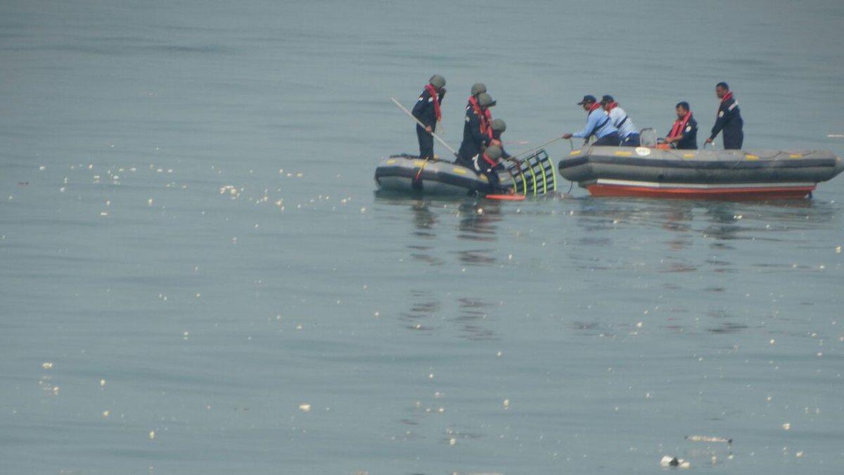 Indian Coast Guard continues Search and Rescue operations. Four bodies have been recovered at sea near debris of ONGC helicopter. Mumbai   