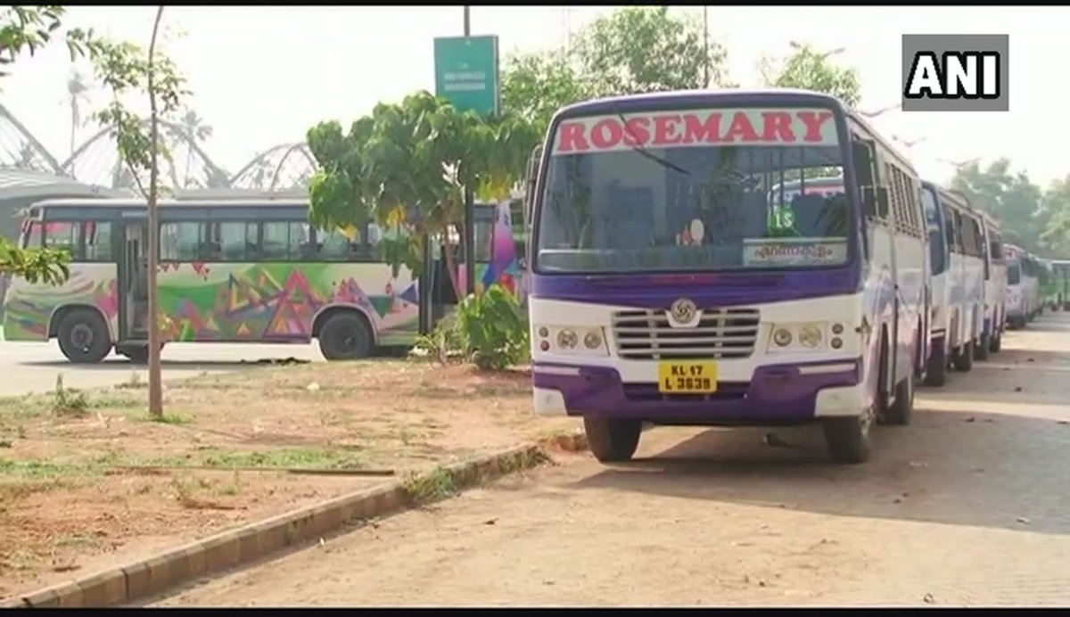 Kerala: Strike of Private bus operators continue for the fourth day in Kochi