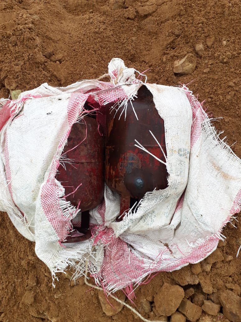 Giridh: Four Improvised Explosive Devices (IEDs) weighing 15 kg each were located by Kairo, the dog accompanying the Central Reserve Police Force (CRPF) troops, on July 16