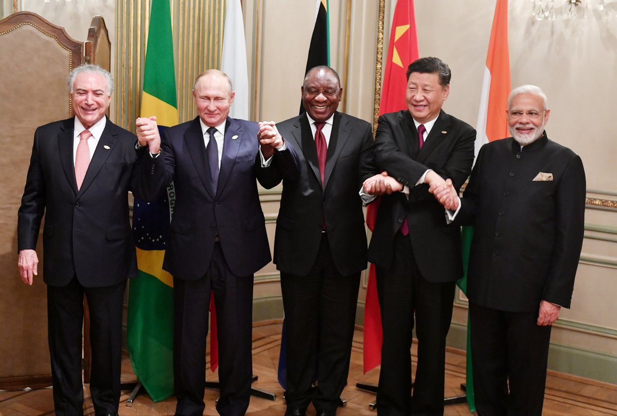 PM @narendramodi with other BRICS Leaders on the sidelines of the 13th G20Summit at Buenos Aires, Argentina.   