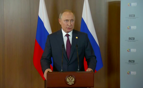 Deliveries of S-400 missile defense system to India is on schedule, says Russia President Putin at BRICS2019