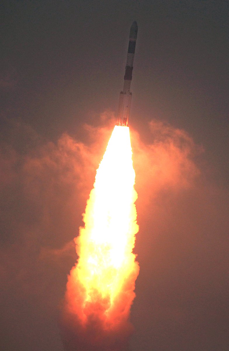 Views of PSLVC47 lift off from Sriharikota.  