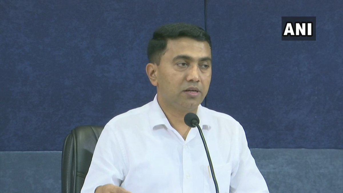There will be complete lockdown in Goa from midnight today till March 31: Goa Chief Minister Pramod Sawant
