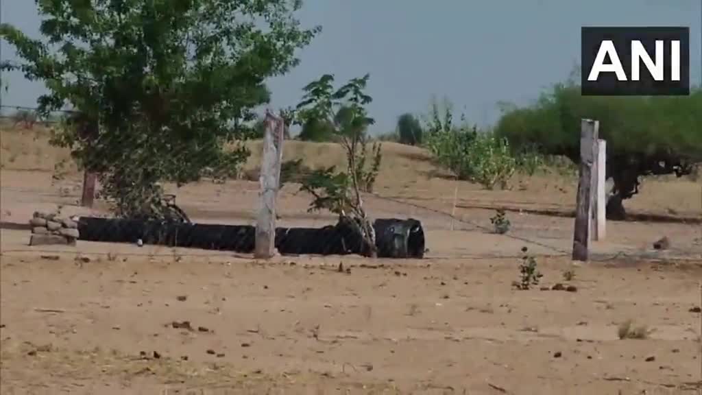 A large missle fragment found in Pokhran, Rajasthan