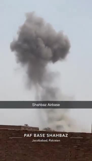 India launched missile strike on Pakistan’s PAF Base Shahbaz. Visible damage near the control tower