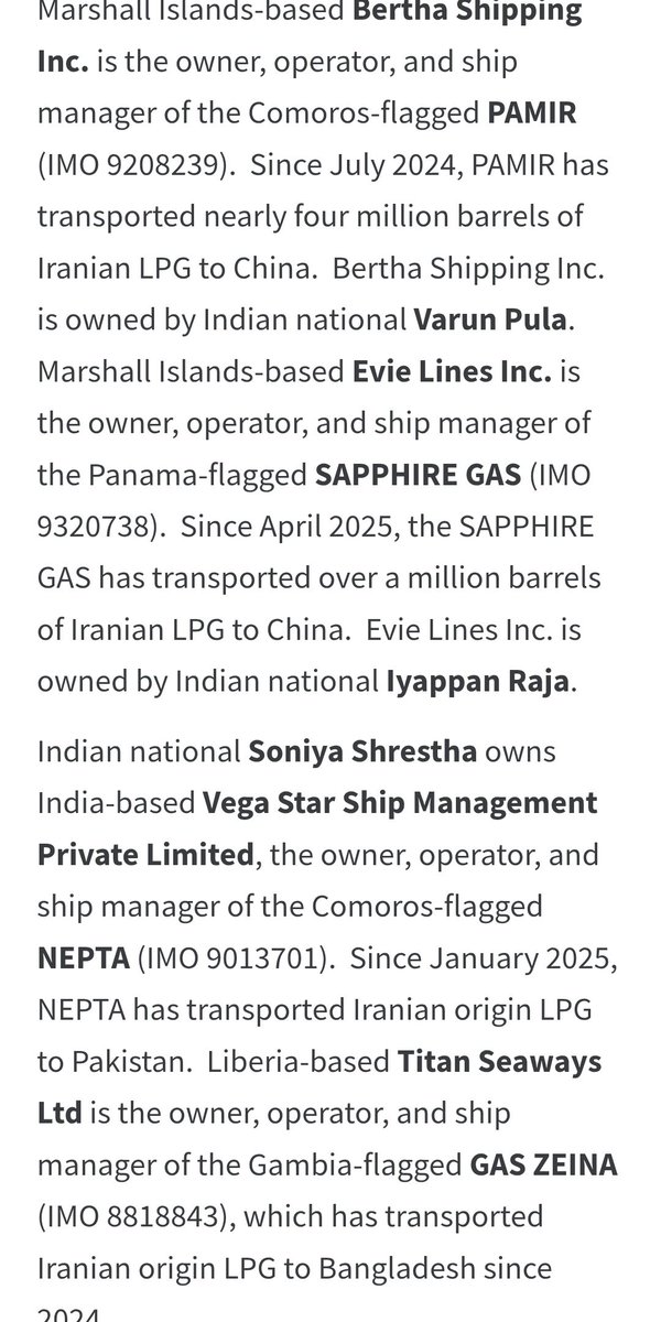 USA verhängen Sanktionen gegen indische Staatsbürger wegen ihrer Beteiligung am Handel mit dem iranischen Energiesektor